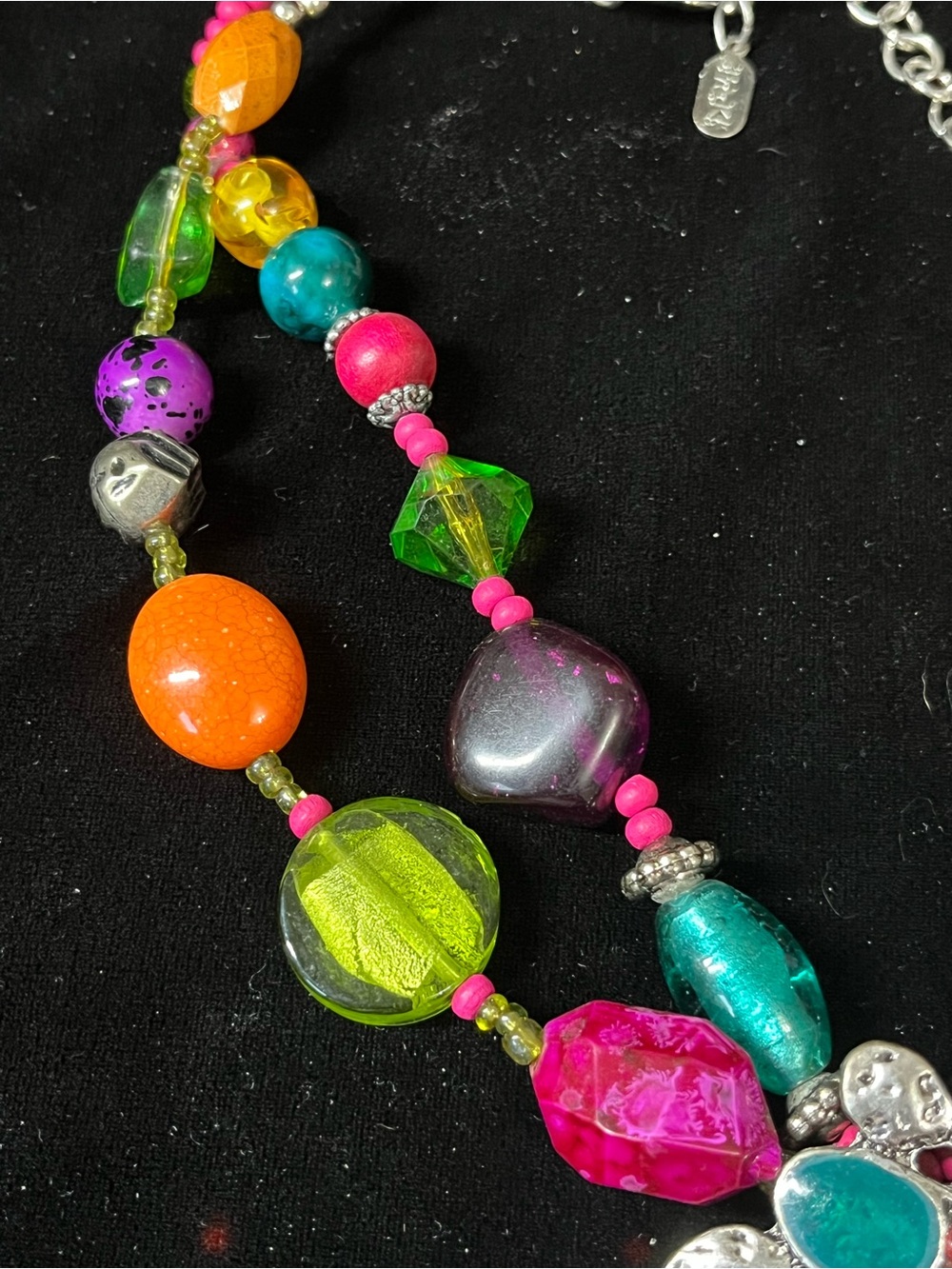 Treska Bohemian Mixed Bead Double Strand Necklace 1761 - Picture 4 of 7